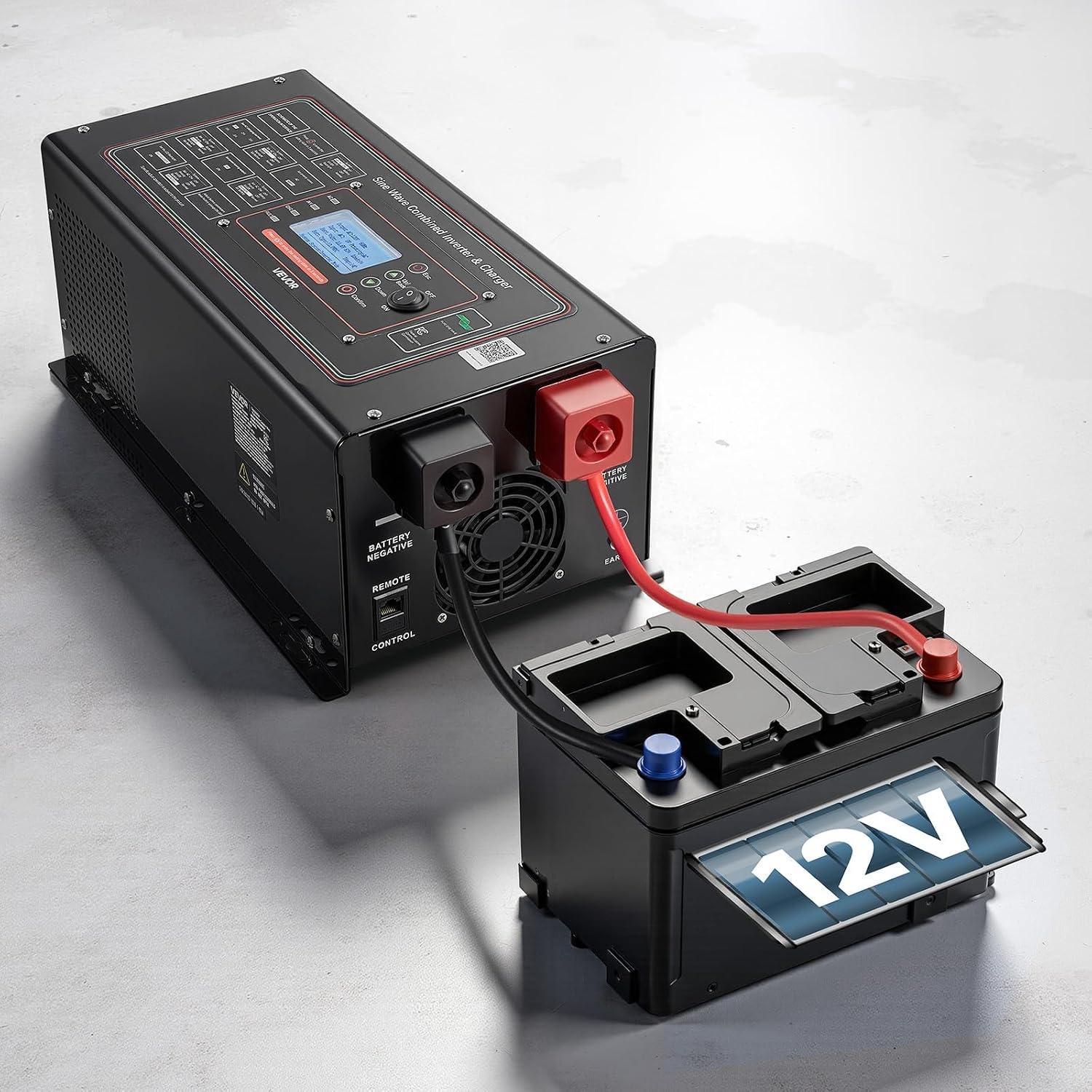 image:imageVEVOR Pure Sine Wave Inverter Charger 3000 Watt DC 24V to AC 120V Power Inverter with LCD Display Remote Control Solar Inverter for OffGrid Solar RV Boat Home Compatible with Various Batteries12V 1200W