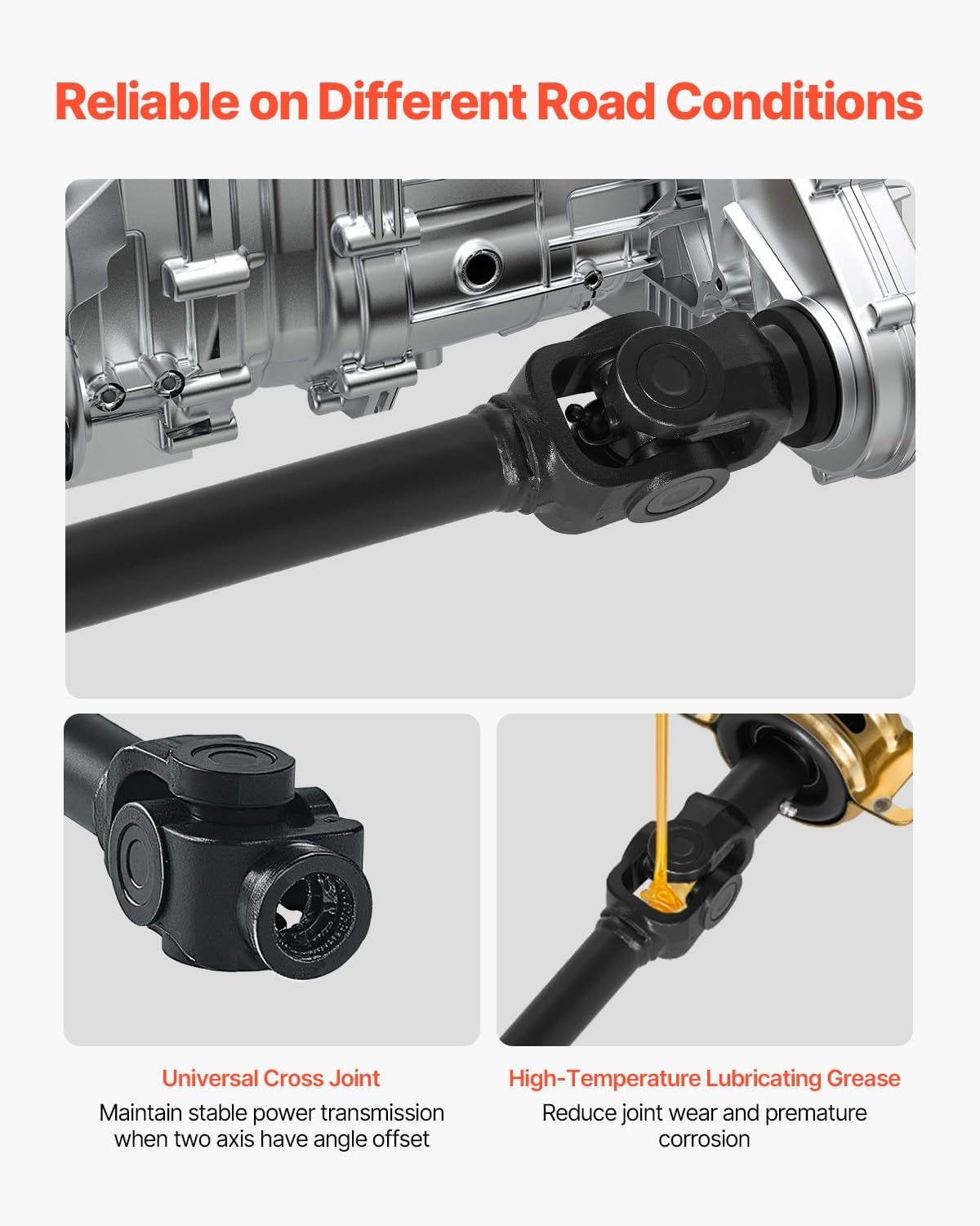 image:imageVEVOR Rear Drive Shaft 830841 Prop Shaft Driveshaft Assembly Compatible with 19972001 Honda CRV 20L L4 4WD Replace 936003 654002 40100S10A01 40100S10003 936003 654002RPPO09006 1333350 1333424