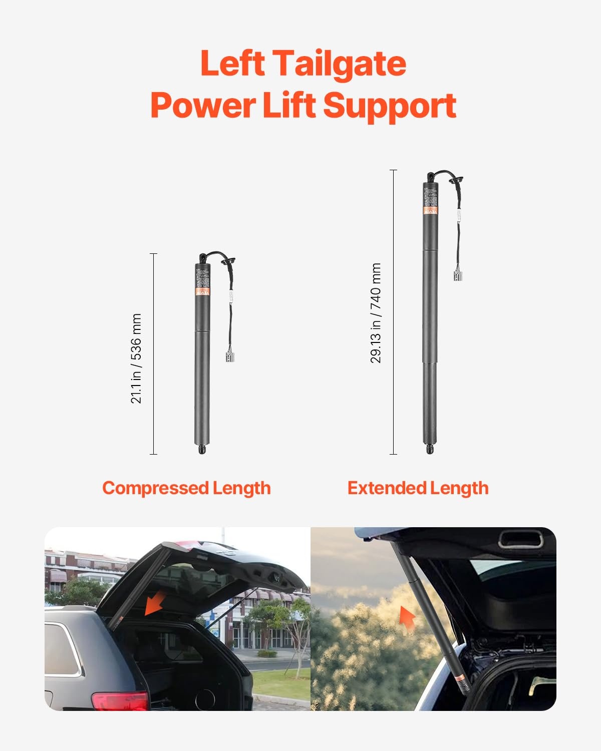 image:imageVEVOR Rear Left Tailgate Power Lift Support Compatible with 20112012 Jeep Grand Cherokee WK2 Series Electric Liftgate Actuator Trunk Tailgate Hatch Shock Strut Replaces OE 55399277AD 55399277AC20112012 Jeep Grand Cherokee WK21PCS