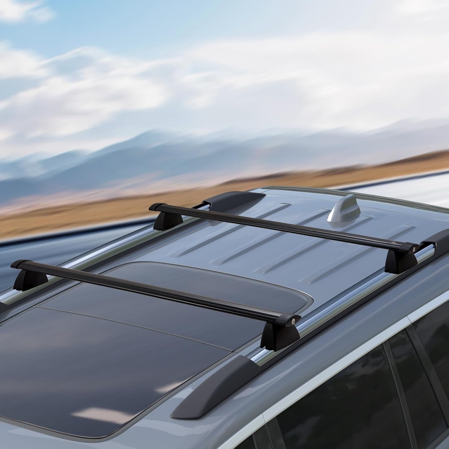 image:imageVEVOR Roof Rack Cross Bars Compatible with Toyota RAV4 20202023 160lbs Load Capacity Aluminum AntiRust Crossbars with Locks Rooftop Cargo Bag Luggage Carrier Not Fit for AdventureTRD OffRoadfor Jeep Grand Cherokee