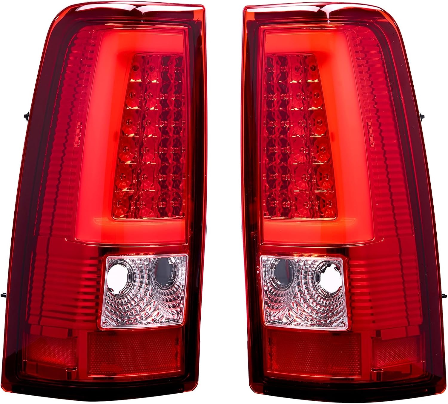 image:imageVEVOR Tail Light Assembly Compatible with 20032006 Chevy Silverado 1500 1500 HD 2500 2500 HD 3500 20072007 Chevy Classic 2PCS Driver amp Passenger Side LED Taillight Brake Lamps with Bulbs RedRed