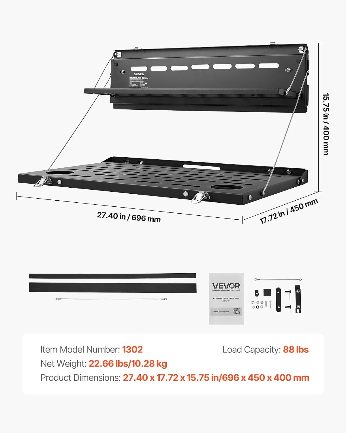 image:imageVEVOR Tailgate Table for 20212026 Ford Bronco 4 Door Hardtops Exclude Bronco Sport Foldable Molle Panel Drop Down Table Rear Door Cargo Storage Rack Shelf Luggage Holder CarrierFord Bronco20212025