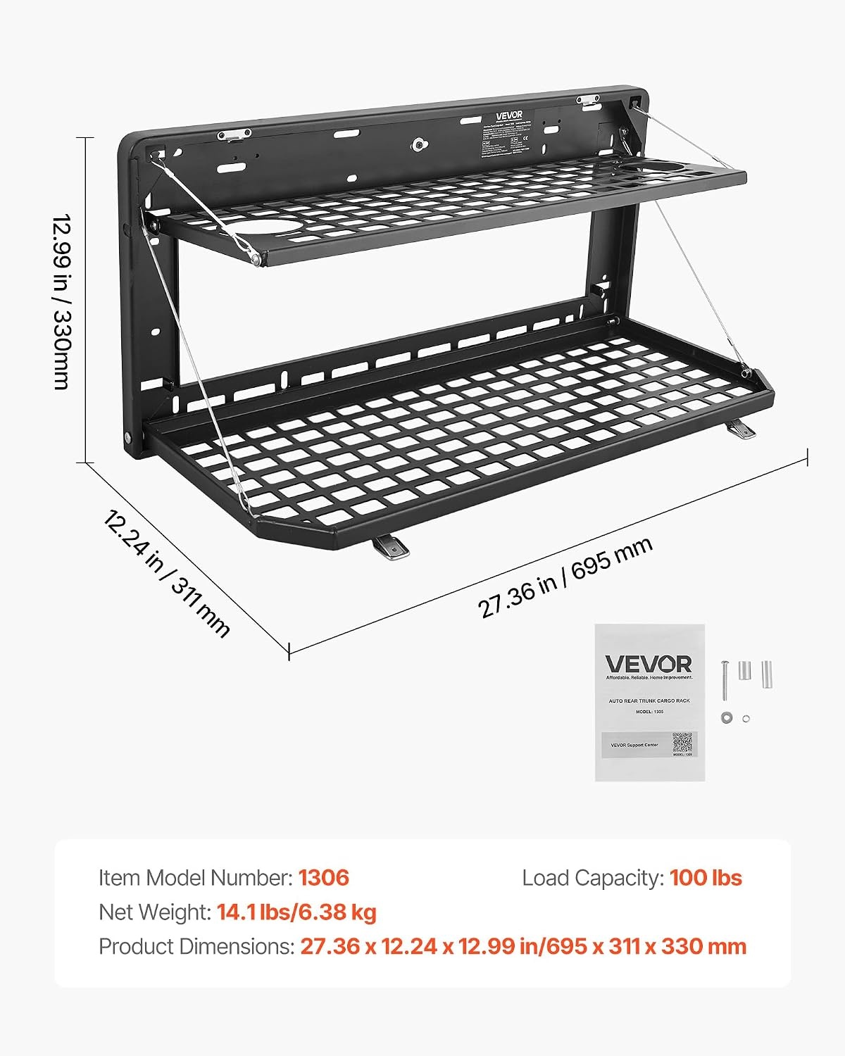 image:imageVEVOR Tailgate Table for 20212026 Ford Bronco 4 Door Hardtops Exclude Bronco Sport Foldable Molle Panel Drop Down Table Rear Door Cargo Storage Rack Shelf Luggage Holder CarrierJeep Wrangler JL 2019 Present