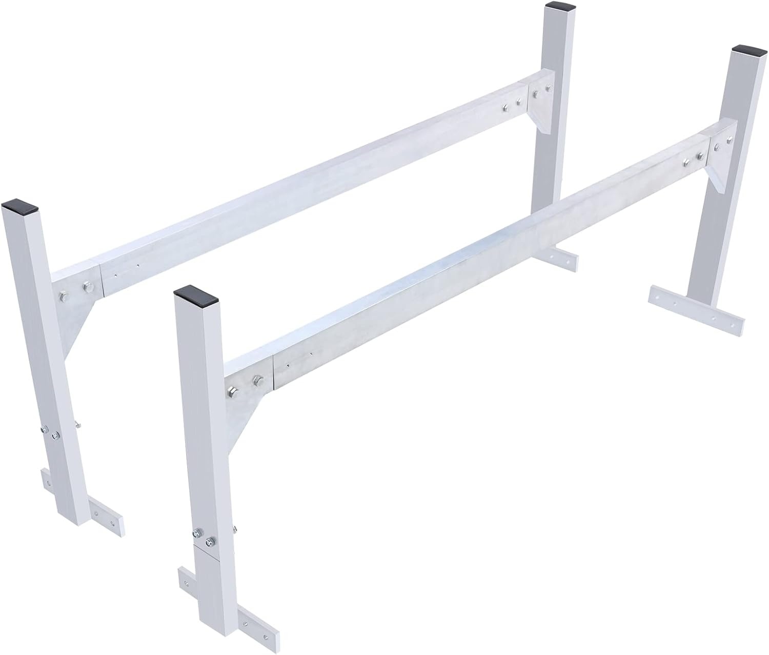 image:imageVEVOR Trailer Ladder Rack 512 to 811 Adjustable Ladder Racks for Van 400 LBS Capacity Aluminum Alloy Roof Racks Drilling Van Ladder Rack for Open and Enclosed Trailers 2 Pcs