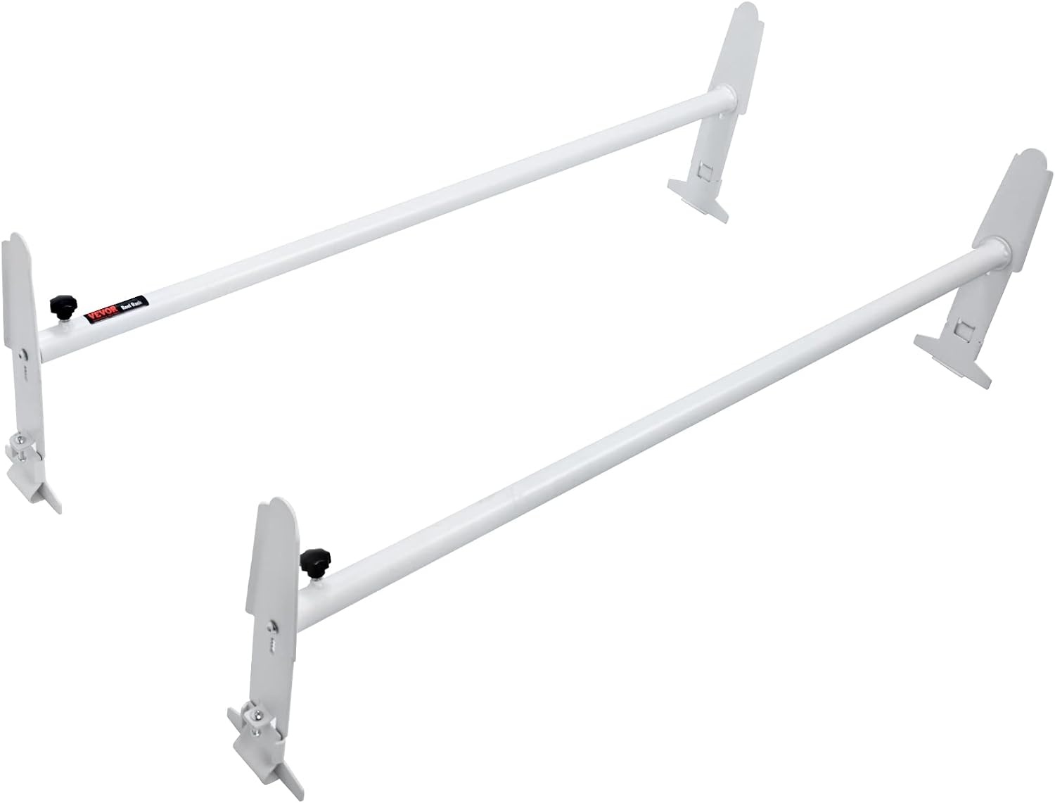 image:imageVEVOR Van Ladder Racks 472787 in Adjustable 500 lbs Capacity Alloy Steel Compatible with FullSize Vans 2 Pcs Whitefor MidLarge Size Vans