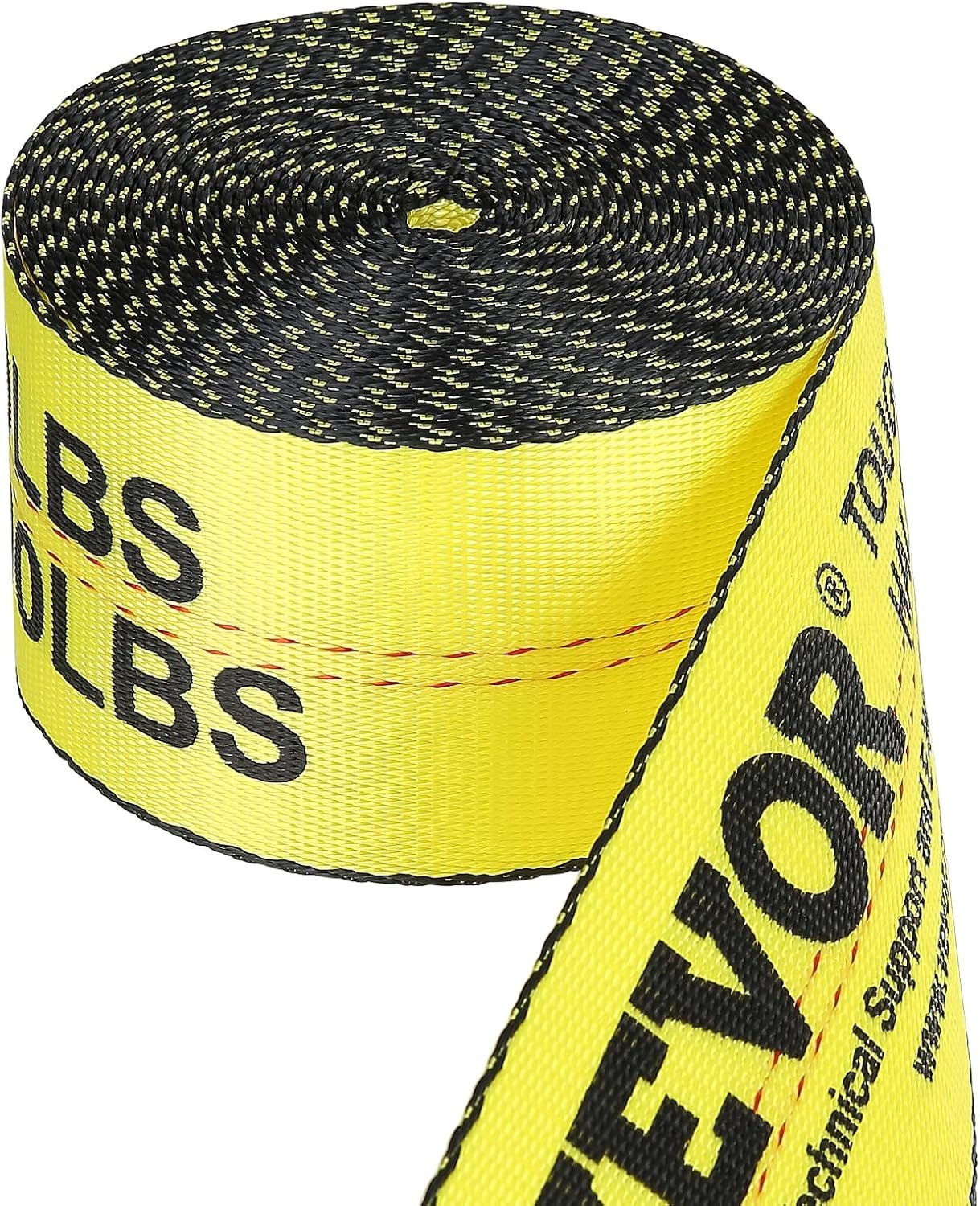 image:imageVEVOR Winch Straps 4 x 40 6000 lbs Load Capacity 18000 lbs Break Strength Truck Straps with Flat Hook Flatbed Tie Downs Cargo Control for Trailers Farms Rescues Tree Saver Yellow 10 PackYellow