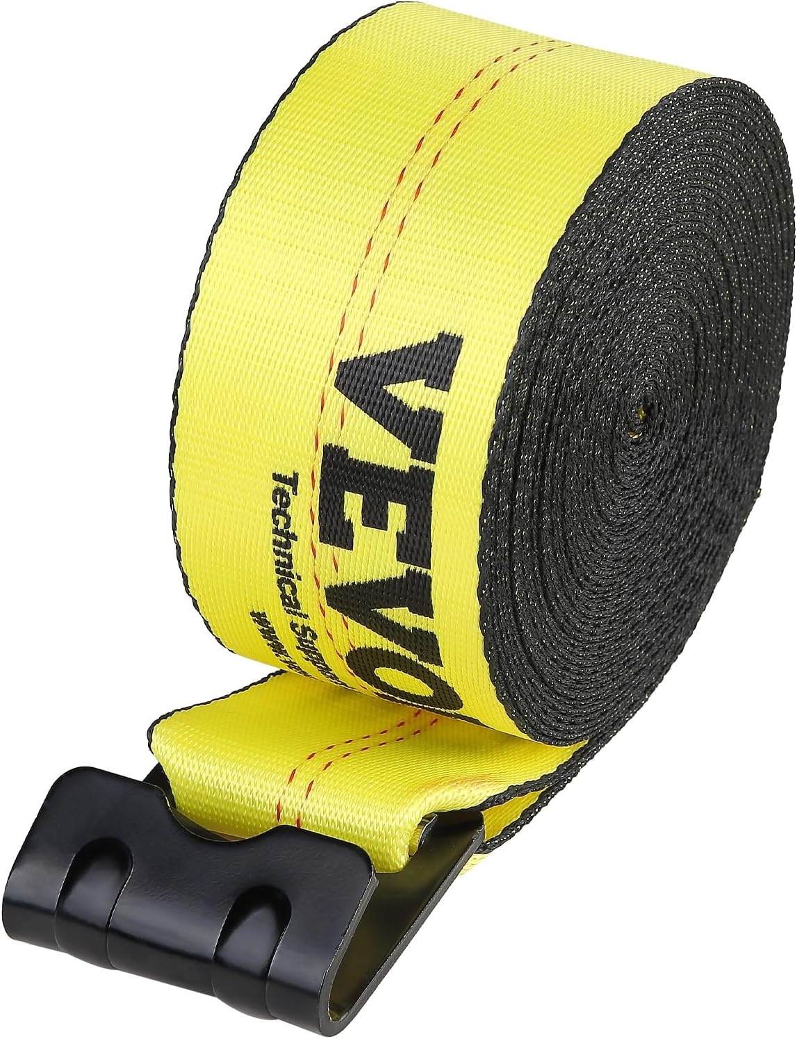 image:imageVEVOR Winch Straps 4 x 40 6000 lbs Load Capacity 18000 lbs Break Strength Truck Straps with Flat Hook Flatbed Tie Downs Cargo Control for Trailers Farms Rescues Tree Saver Yellow 10 PackYellow