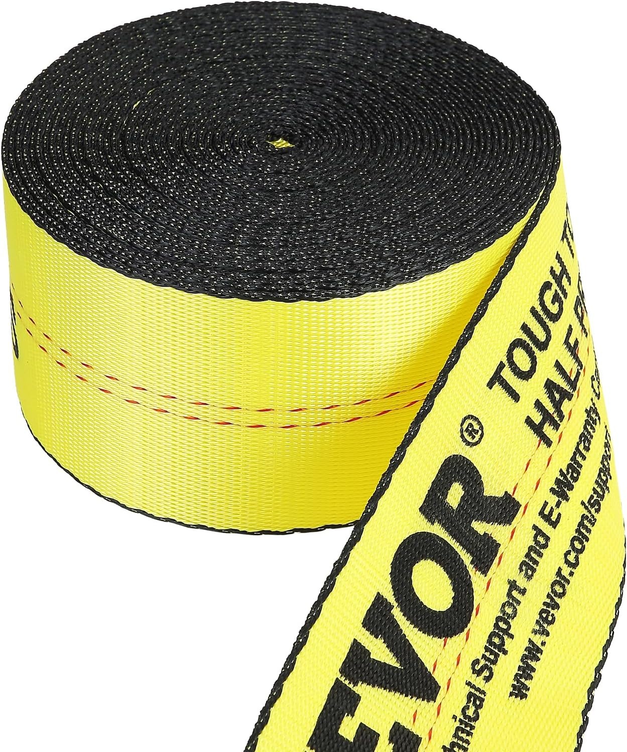 image:imageVEVOR Winch Straps 4 x 40 6000 lbs Load Capacity 18000 lbs Break Strength Truck Straps with Flat Hook Flatbed Tie Downs Cargo Control for Trailers Farms Rescues Tree Saver Yellow 10 PackYellow