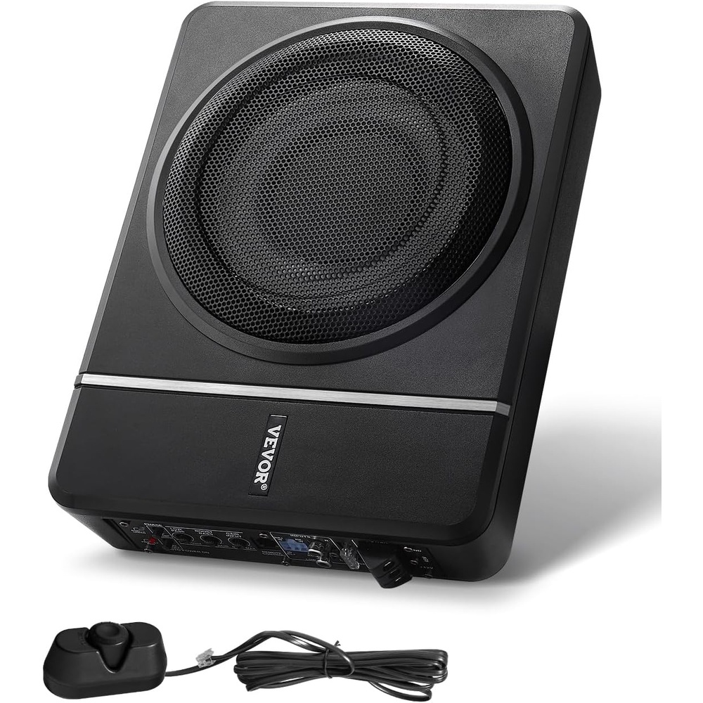 image:imageVEVOR 10 240W Underseat Car Subwoofer Slim Powered Car Subwoofers Under The Seat Low Profile Audio Sub Builtin Amplifier HighLow Level Input amp Volume Controller for SUVs Car Truck RV8IN