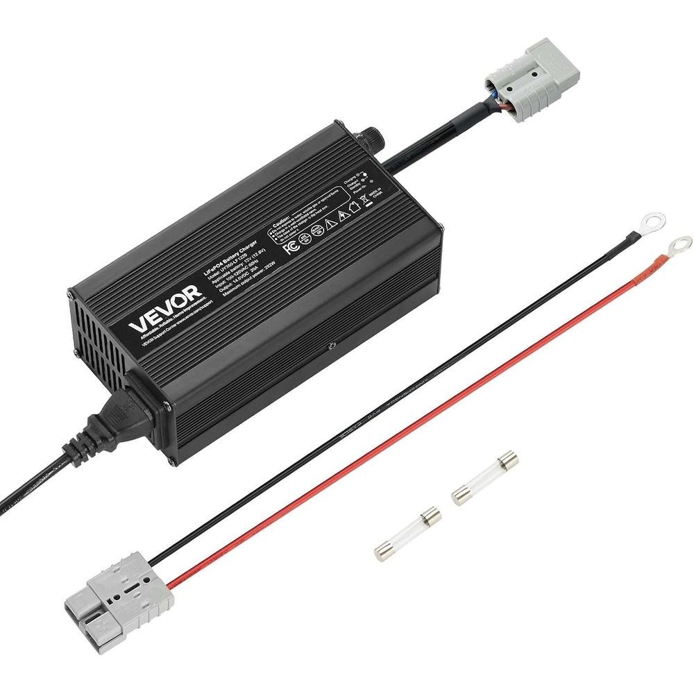image:imageVEVOR 12V 20A Lithium Battery Charger 146V ACDC LiFePO4 Smart Charger with Anderson Connector LED Indicator 0V Activation for Lithium LiFePO4 Deep Cycle Rechargeable Batteries of Boat RV12V 20A