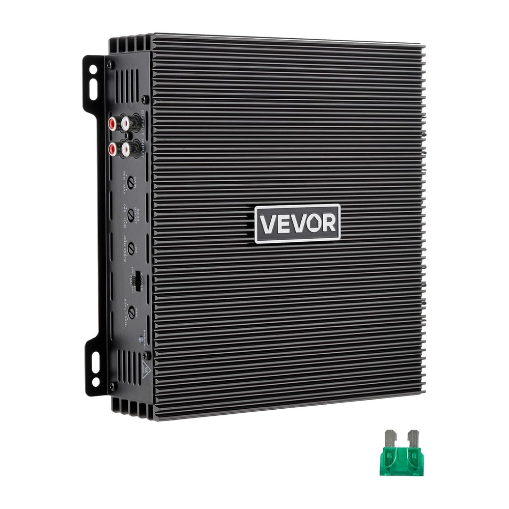 image:imageVEVOR 2 Channel Car Audio Amplifier 2 Ohm Stable Bridgeable Class AB Full Range Stereo Amp Max Power 2 x 300W  4 Ohm  2 x 600W  2 Ohm for Car SUV Truck OffRoad1200W