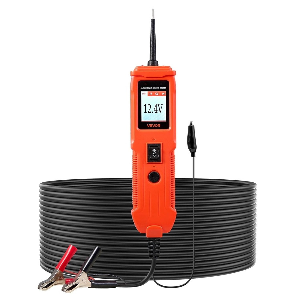 image:imageVEVOR Automotive Circuit Tester 835 DCV Power Circuit Probe Tester with TFT Color Display and Lighting Automotive Power Tester Probe with 13 ft  4 m Cable ABS Shell Electrical Detector FinderSVM05