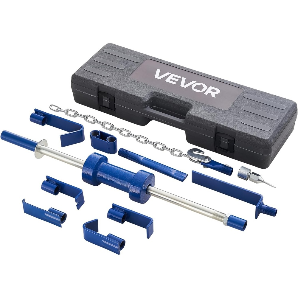image:imageVEVOR Dent Puller Kit 13 lbs 14in1 Slide Hammer Dent Removal Kit HeavyDuty Auto Body Truck Repair Automotive Damage Remover Tool Repair Frame with Carrying Case Extension Rod NonSlip Handle13 lbs 14in1