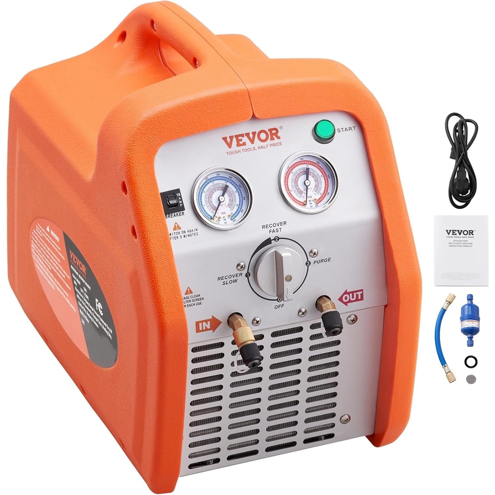 image:imageVEVOR Fully Automatic Refrigerant Recovery Machine for R134a amp 1234fy 985 Accuracy 10Inch Touch Screen AC Recovery Vacuum and Recharging for Standard and High Voltage Automotive AC Systems1 HP
