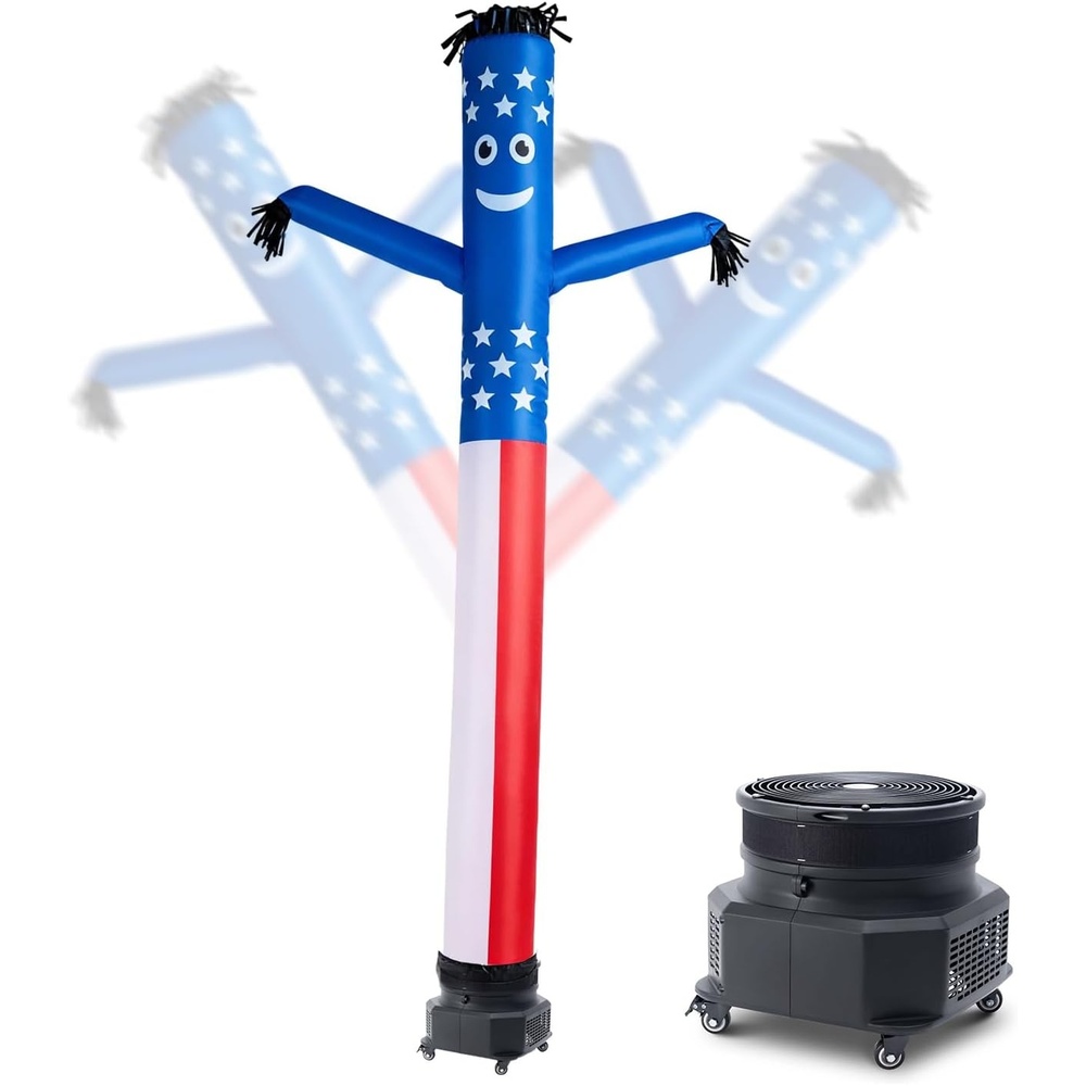 image:imageVEVOR Inflatable Tube Man 20Feet Tall Wacky Waving Dancing Tube Guy Wind Flying Arm Flailing Air Puppet 18Inch for Outdoor Advertising Business Store Increase Visibility Blower Not IncludedFlag