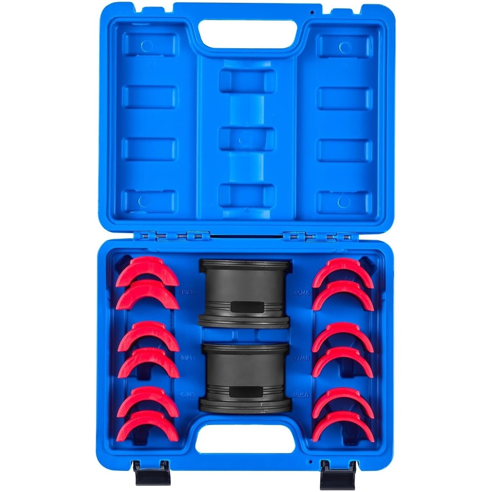image:imageVEVOR Motorcycle Fork Seal Driver Tool Kit for 35mm50mm AdjustableUniversal Bike Bearing Race and Seal Driver Tool Set 14pcsbike fork seal driver