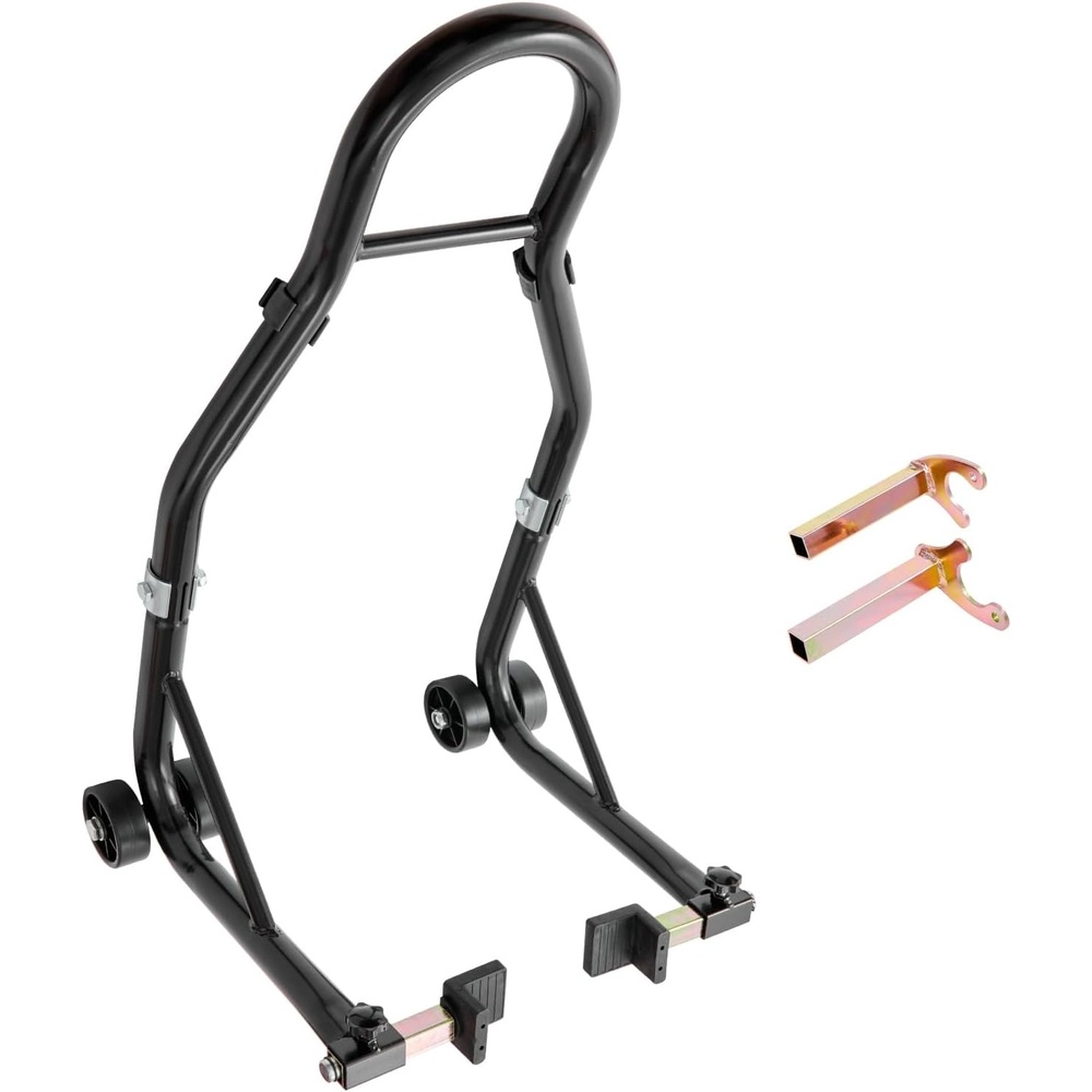 image:imageVEVOR Motorcycle Rear Wheel Stand 850 LBS Load Capacity Heavy Duty Rear Wheel Stand with U  L Fork Swingarm Spool Adjustabe Motorcycle Lift Jack Stand for Suzuki Yamaha Honda Kawasaki RedBlack