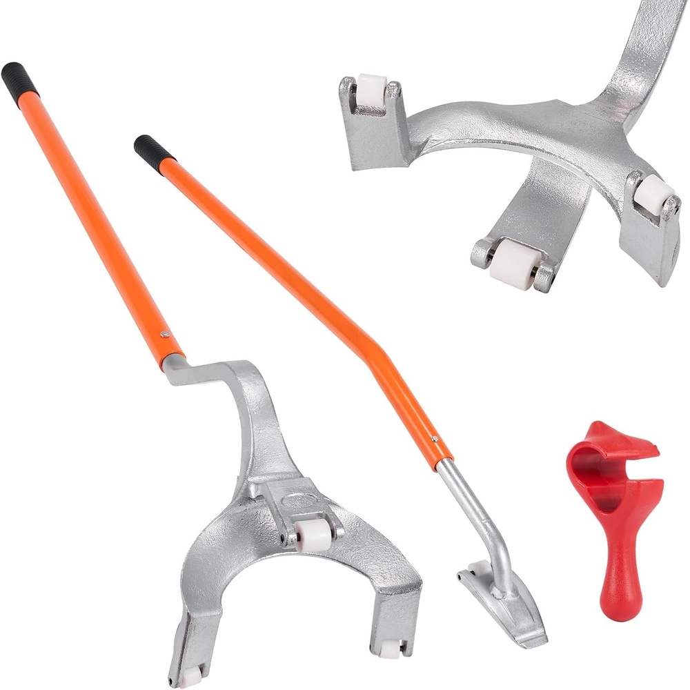 image:imageVEVOR Steel Tire Mount Demount Tool 225 to 245 Semi Tire Changing Tool with Extra Bead Holder Tubeless Truck Bead Breaker Manual Tire Changing Tools for Car Repairing YellowOrange