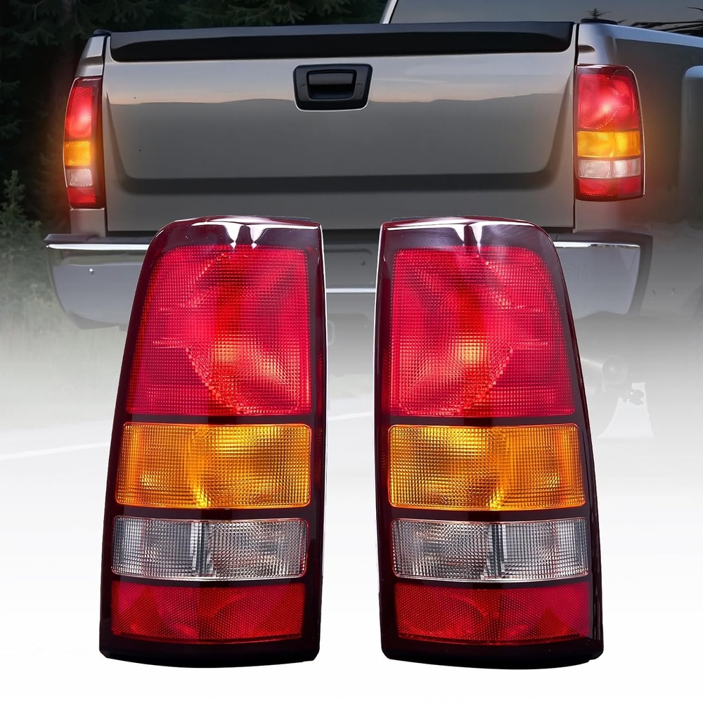 image:imageVEVOR Tail Light Assembly Compatible with 19992006 Chevy Silverado 1500 2500 3500 19992003 GMC Sierra 1500 2500 15002500 HD 2PCS Left amp Right Side Taillights Rear Brake Lamps Without BulbsRed  Yellow  White