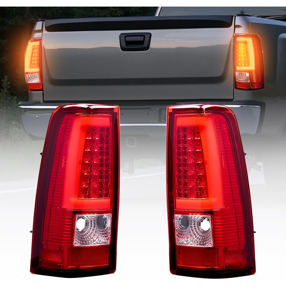 image:imageVEVOR Tail Light Assembly Compatible with 20032006 Chevy Silverado 1500 1500 HD 2500 2500 HD 3500 20072007 Chevy Classic 2PCS Driver amp Passenger Side LED Taillight Brake Lamps with Bulbs RedRed