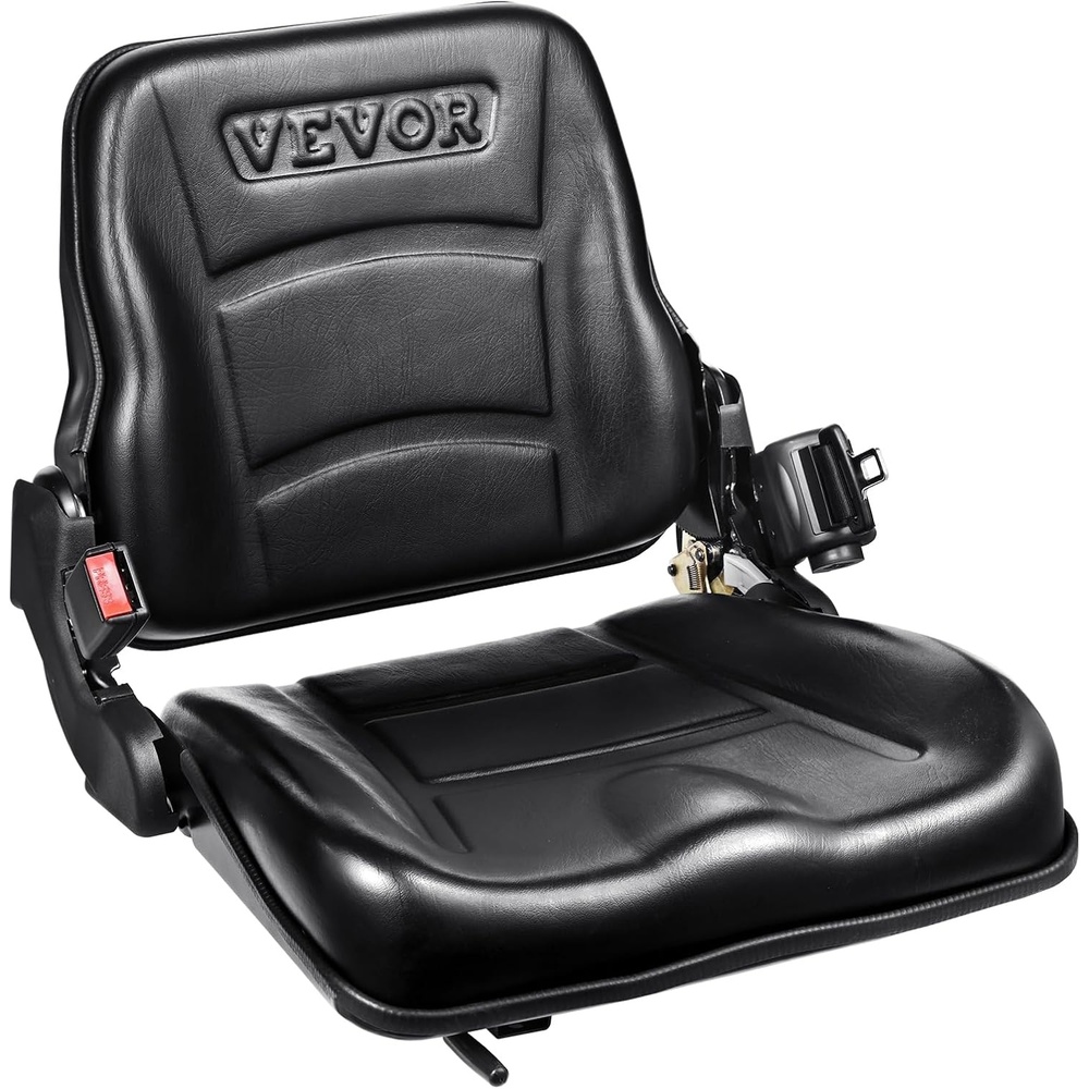 image:imageVEVOR Universal Forklift Seat Fold Down Tractor Seat with Adjustable Angle Back and Micro Switch 63134 inch Extended Slot Comfortable Forklift Seat for Tractor Loader Excavator2023New with Belt