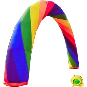 Happybuy Inflatable Rainbow Arch 26ftx10ft with 110W Blower for Advertising Party Celebration Garden(Color)