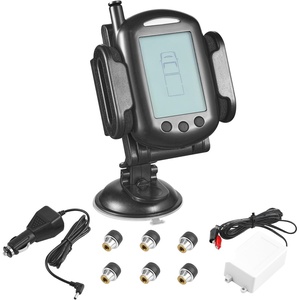 Happybuy RV Tire Pressure Monitoring System, 0-199 PSI Trailer TPMS, Universal Wireless Alarm, Waterproof with 6 Sensors, 7 Modes, Real-time Display, Easy Install