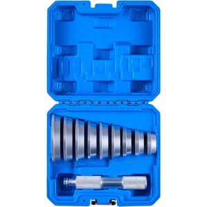 VEVOR 10 Pcs Bushing Bearing Race and Seal Driver Set with 9 Bushings and Handle Shaft, Bushing Driver Tool Set, Heavy Duty Aluminum Alloy Removal Puller Installation Tool Kit(10pcs)