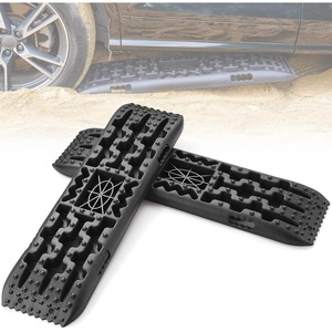 VEVOR 10 TON Traction Boards with PP Material, Recovery Boards for Off-road Vehicles/Cars/Pickups/SUVs/RVs, Pair Tire Traction Mats on Snow, Sand, Mud and Loose Terrain, Storage Bag, Long, Red(BLACK-41″)