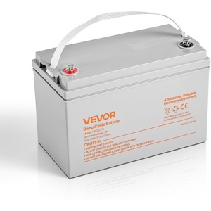 VEVOR 12V 75Ah Deep Cycle Battery, Sealed AGM Technology, Rechargeable Lead Acid AGM Battery, Backup Replacement for Scooters, Electric Mobility Wheelchair, Solar System Off-Grid Home Energy Storage