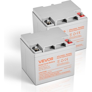VEVOR 2 Pack 12V 35Ah Deep Cycle Battery, Sealed AGM Technology, Rechargeable Lead Acid AGM Battery, Backup Replacement for Scooters, Mobility Wheelchair, Solar System Off-Grid Home Energy Storage