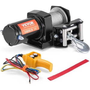 VEVOR ATV Winch, 3000 lb Electric Winch, 12V Small ATV UTV Winch with 3/16 in x 39 ft Steel Cable Roller Fairlead Wired Remote Control, IP55 Waterproof for Towing UTV ATV Car Vehicle Off-Road(2000 LBS)