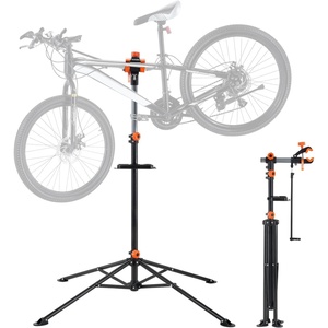 VEVOR Bike Repair Stand, Max. 110 lb Heavy-duty Bicycle Work Stand with 40.3-59.4 in Adjustable Height & Large Tool Tray, Foldable Ebike Maintenance Rack, Shop Home Mechanics for Mountain Road Bike(80 LBS)