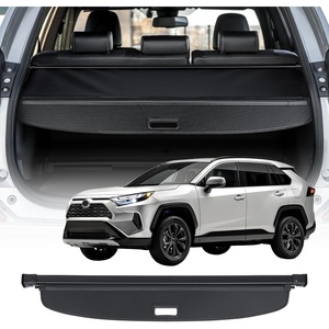 VEVOR Cargo Cover for Mazda CX-5 2017-2024 2025 5-Seater Accessories, Carbon Fiber Texture Retractable Trunk Cover, Anti-Peeping Luggage Privacy Shield, Easy Installation Security Shade Car(Toyota RAV4 2019-2025)