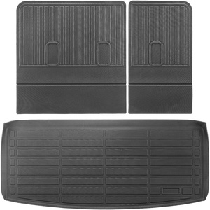 VEVOR Cargo Mat Compatible with Chevrolet Suburban & GMC Yukon XL 2015-2020, Precise Fit Trunk Mat for SUVs, TPE Trunk Protector Replacement, Black (1PCS)(Tahoe/GMC Yukon 2021-2024)