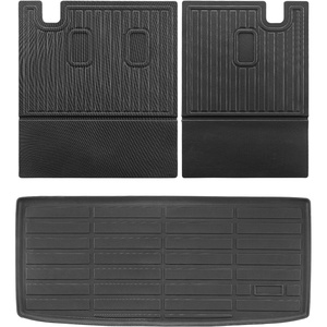VEVOR Cargo Mat Compatible with Chevrolet Suburban & GMC Yukon XL 2015-2020, Precise Fit Trunk Mat for SUVs, TPE Trunk Protector Replacement, Black (1PCS)(Honda Pilot 2016-2024)