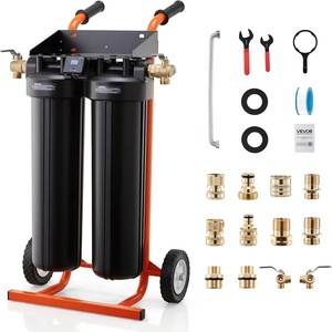 VEVOR Deionized Water System for Car Wash, Spotless Car Wash Water System with 2 x 4L DI Resin, Bypass Valve & TDS Meter, Portable Sport-Free Water Deionizer Filter for Cars RVs Windows(Portable Cart & Bypass Valve)