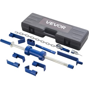 VEVOR Dent Puller Kit, 13 lbs 14-in-1 Slide Hammer Dent Removal Kit, Heavy-Duty Auto Body Truck Repair Automotive Damage Remover Tool Repair Frame with Carrying Case, Extension Rod, Non-Slip Handle(13 lbs 14-in-1)