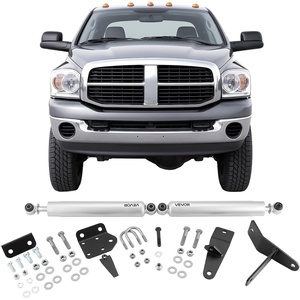 VEVOR Dual Steering Stabilizer, for 2003-2012 Dodge Ram 2500/3500 4WD, Dual Steering Stabilizer Kit Fits with 2 Inches of Suspension Lift or Higher, Enhanced Control & Reduced Vibration, Easy Install(2003-2012 Dodge Ram)