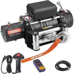 VEVOR Electric Winch, 12000 lbs Load Capacity, 12V DC Truck Winch with Φ0.36 in x 80 ft Steel Rope, Wireless & Wired Remote Control, IP55 Waterproof for Towing SUV Jeep Trailer Boat Off-Road Vehicle(13500 lbs)