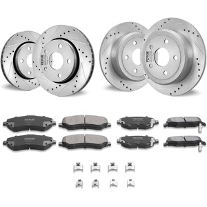 VEVOR Front and Rear Brake Kit Compatible with 2007-2013 Acura MDX, 2010-2013 Acura ZDX, 2009-2014 Honda Pilot, Drilled and Slotted Brake Rotors Ceramic Brake Pads Replacement Kit, 13 in (Front)(S-53040 + S-53041)