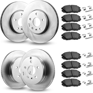 VEVOR Front and Rear Brake Kit Compatible with 2007-2013 Acura MDX, 2010-2013 Acura ZDX, 2009-2014 Honda Pilot, Drilled and Slotted Brake Rotors Ceramic Brake Pads Replacement Kit, 13 in (Front)(R-55174 + R-55178)