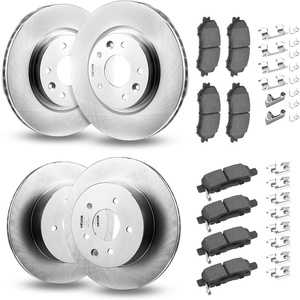 VEVOR Front and Rear Brake Kit Compatible with 2007-2013 Acura MDX, 2010-2013 Acura ZDX, 2009-2014 Honda Pilot, Drilled and Slotted Brake Rotors Ceramic Brake Pads Replacement Kit, 13 in (Front)(R-800010 + R-31349)