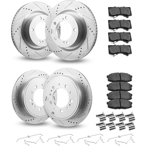 VEVOR Front and Rear Brake Kit Compatible with 2007-2013 Acura MDX, 2010-2013 Acura ZDX, 2009-2014 Honda Pilot, Drilled and Slotted Brake Rotors Ceramic Brake Pads Replacement Kit, 13 in (Front)(S-31482 + S-31483)