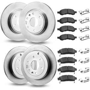 VEVOR Front and Rear Brake Kit Compatible with 2007-2013 Acura MDX, 2010-2013 Acura ZDX, 2009-2014 Honda Pilot, Drilled and Slotted Brake Rotors Ceramic Brake Pads Replacement Kit, 13 in (Front)(R-55150 + R-55151)