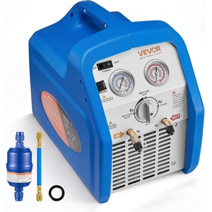 VEVOR Fully Automatic Refrigerant Recovery Machine for R134a & 1234fy, ≥98.5% Accuracy, 10-Inch Touch Screen, AC Recovery, Vacuum, and Recharging for Standard and High Voltage Automotive A/C Systems(3/4 HP-Blue)