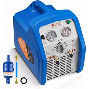 VEVOR Fully Automatic Refrigerant Recovery Machine for R134a & 1234fy, ≥98.5% Accuracy, 10-Inch Touch Screen, AC Recovery, Vacuum, and Recharging for Standard and High Voltage Automotive A/C Systems(1 HP-Blue)