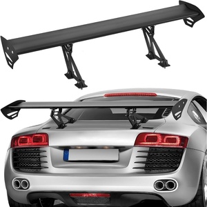 VEVOR GT Wing Car Spoiler, 46.3 inch Universal Spoiler, Compatible with Most Sedans and Coupes, High Strength ABS Material, Car Rear Spoiler Wing, Racing Spoiler BGW/JDM Drift Glossy Black(Long bracket/ Flanks without holes)