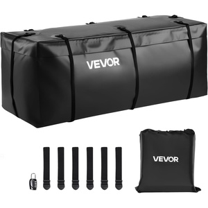 VEVOR Hitch Cargo Carrier Bag, Waterproof 840D PVC, 59.84 x 24.02 x 30.63 in (25 Cubic Feet), Heavy Duty Cargo Bag for Truck Bed Storage with Reinforced Straps, Suitable for Car SUV Vans Hitch Basket(with Reinforced Straps+Lock+Storage Bag)