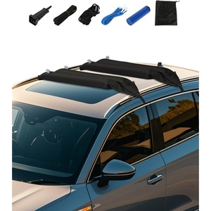 VEVOR Inflatable Soft Roof Rack Bars, 37.6-Inch Universal Car Roof Rack Pads, 88LBS Loading Luggage Kayak Carrier with 2 Tie-Down Straps & Ropes, Hand Air Pump, Storage Bag for Canoes Surfboards SUPs
